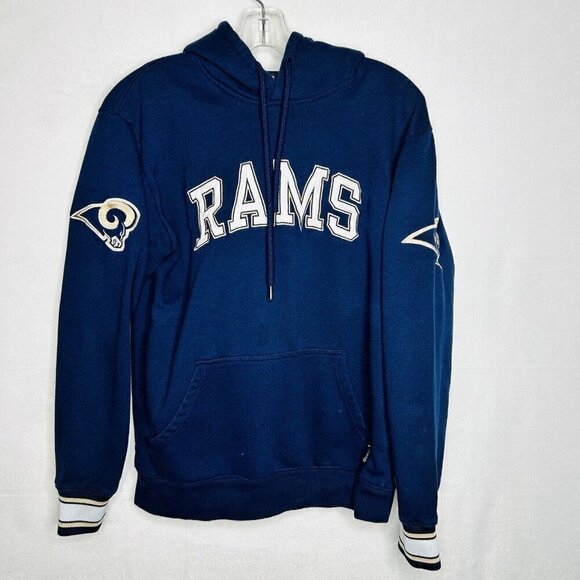 Los Angeles Rams NFL Football Men Hoodie Sweatshirt Sz XS Navy Logo Embroidered - Picture 1 of 7